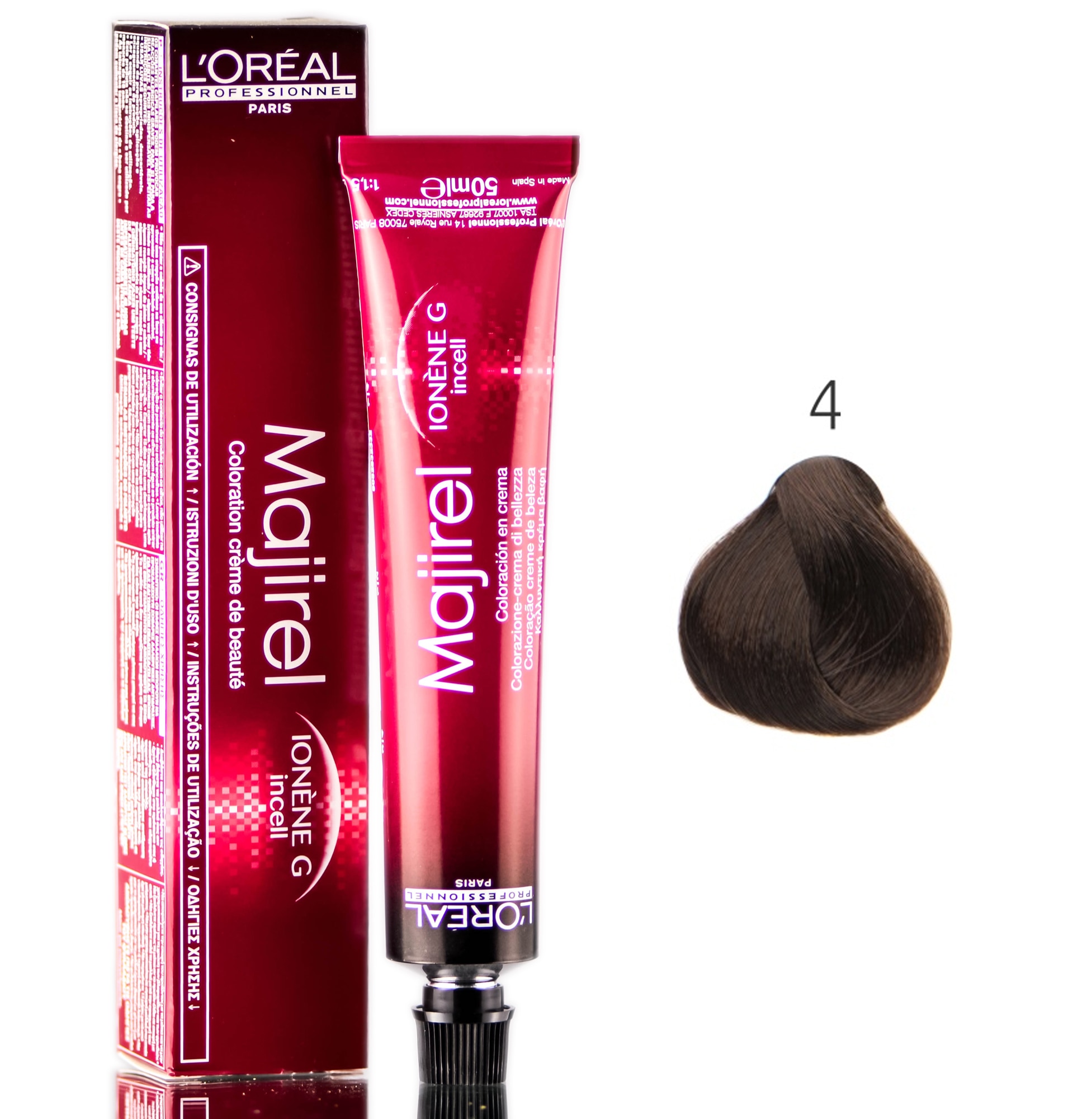 Majirel No 4 ,Brown Hair Color Tube – MinerwaShopping