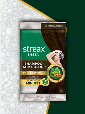 Streax Insta 4 (Natural Brown) Shampoo Hair Color – MinerwaShopping