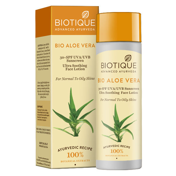 biotique bio aloe vera sunscreen lotion review