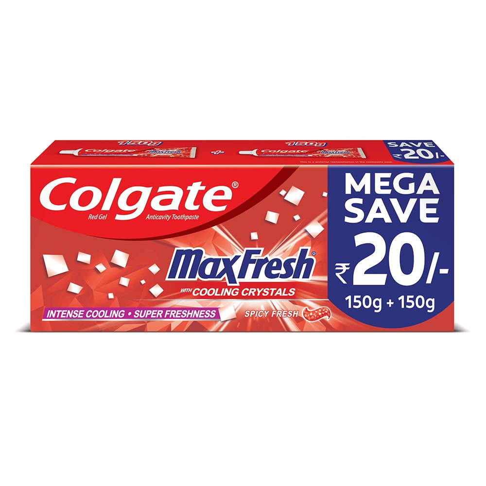 colgate maxfresh red gel spicy fresh toothpaste 75gm